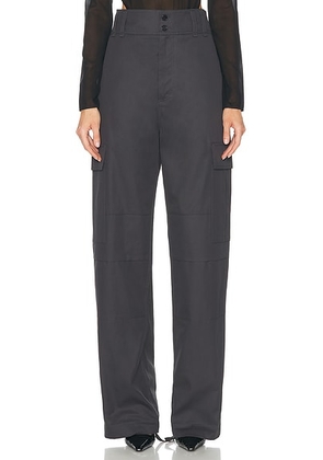 Saint Laurent Wide Leg Pant in Gris Fonce - Grey. Size 38 (also in 36, 40, 42).