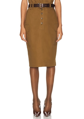 Saint Laurent Cargo Skirt in Kaki - Army. Size 36 (also in 40, 42).