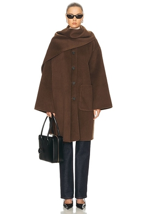 L'Academie by Marianna Melba Wool Coat in Mocha - Brown. Size L (also in S, XL).