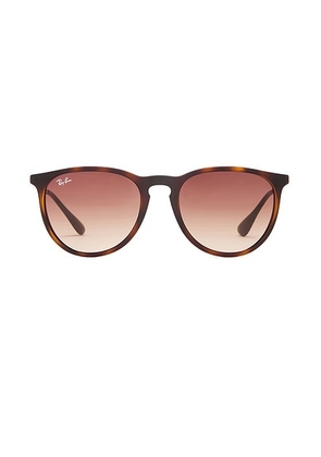 Ray-Ban Erika Classic Sunglasses in Rubber Havana - Brown. Size all.
