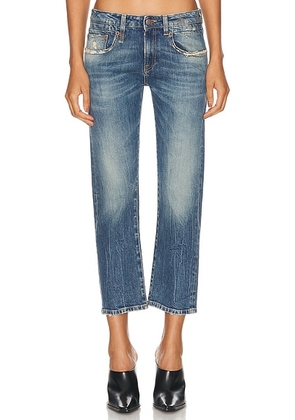 R13 Boy Straight Leg in Kelly Stretch - Denim-Dark. Size 26 (also in 25, 31).