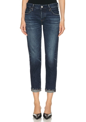 Moussy Vintage Camden Tapered Jeans in Dark Blue - Blue. Size 24 (also in 25, 26, 27, 28, 29, 30, 31, 32).