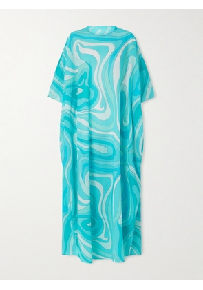 PUCCI - Printed Cotton-voile Kaftan - Blue - One size