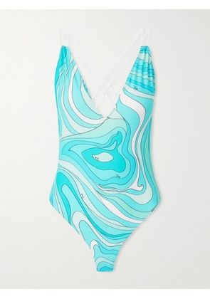 PUCCI - Printed Swimsuit - Blue - x small,small,medium,large,x large