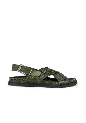 The Row Buckle Sandal in DARK GREEN - Dark Green. Size 36 (also in ).