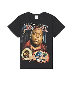 Madeworn Notorious BIG T-Shirt in Coal - Black. Size L (also in M, S, XL/1X, XXL/2X).