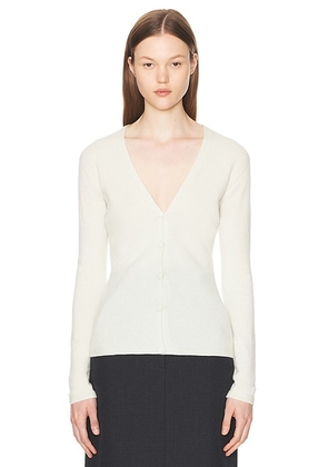 The Row Imperia Cardigan in Pale Green - Cream. Size XL (also in M, S, XS).