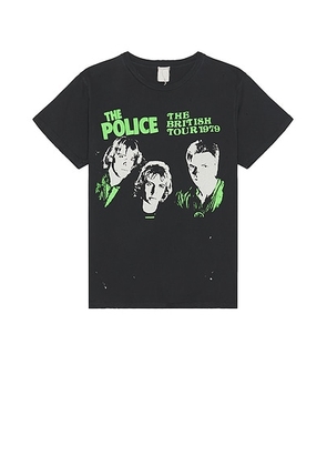 Madeworn The Police T-Shirt in Coal - Black. Size M (also in L, S, XL/1X, XXL/2X).
