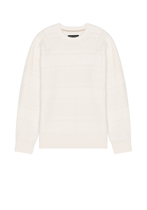 Rag & Bone Colton Wool Crew Neck Sweater in Ivory - Cream. Size XL/1X (also in L).