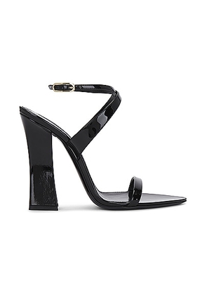 Saint Laurent Eva Sandal in Noir - Black. Size 36 (also in 37, 37.5, 38, 38.5, 39.5, 40, 41).