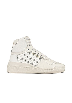Saint Laurent SL24 High Top Sneakers in Blanc Optique - White. Size 41 (also in 36.5).