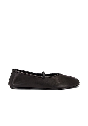 The Row Elastic Ballet Flats in Black - Black. Size 35.5 (also in 35).