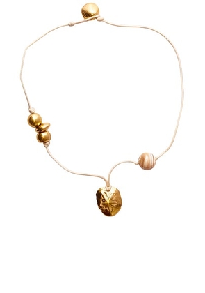 Simuero 7 Am Necklace in Beige - Metallic Gold. Size all.