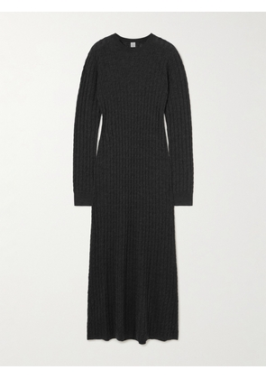 TOTEME - Cable-knit Wool Maxi Dress - Gray - x small,small,medium,large,x large