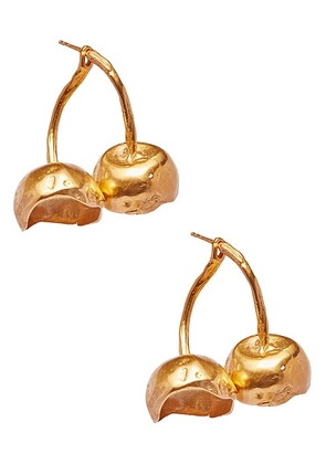 Simuero Cerezas Earrings in Yellow Gold - Metallic Gold. Size all.