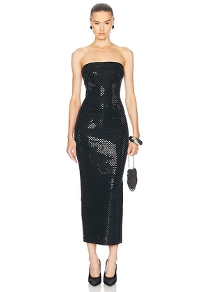 Retrofete Karrah Embellished Knit Dress in Black - Black. Size XS (also in S).