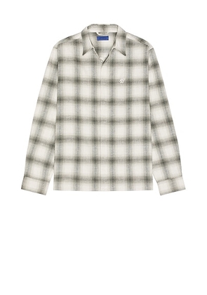 SATURDAYS NYC Mickey Cotton Linen Long Sleeve Shirt in White - White. Size S (also in ).