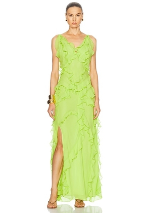 Rachel Gilbert Cedar Gown in Lime - Green. Size 0 (also in 1, 2, 4).