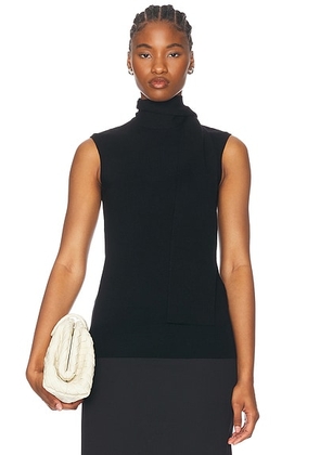 Toteme Sleeveless Scarf Knit Sweater in Black - Black. Size L (also in ).