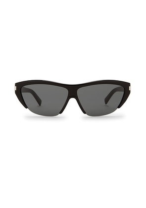 Saint Laurent Cat Eye Sunglasses in Black - Black. Size all.