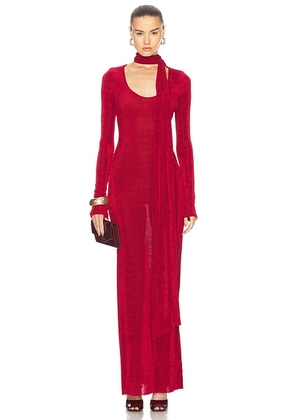 SEROYA Rashelle Maxi Dress in Ruby Red - Red. Size M (also in S, XS).