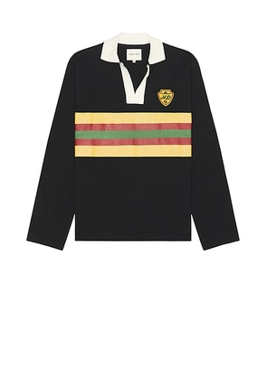 Nicholas Daley Striped Rugby in Black - Black. Size L (also in M, S, XL/1X).