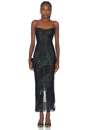 Retrofete Carmine Dress in Black - Black. Size L (also in ).