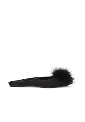 Saint Laurent Lido Flat Mule in Nero - Black. Size 36.5 (also in 36, 37, 37.5, 38.5, 39.5, 40, 41).