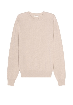 The Row Benji Crew Neck in Limestone - Light Grey. Size S (also in M, XL).