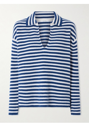 Max Mara - Striped Ribbed Cashmere Sweater - Blue - x small,small,medium,large,x large