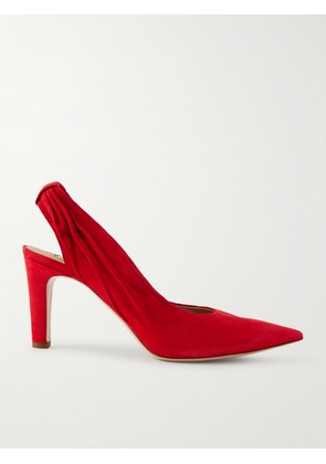 Gabriela Hearst - Amari Ruched Suede Slingback Pumps - Red - IT36,IT37,IT37.5,IT38,IT38.5,IT39,IT39.5,IT40,IT40.5,IT41,IT41.5,IT42
