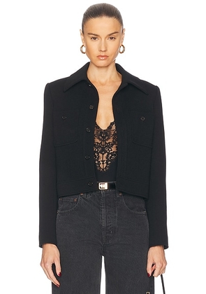 Saint Laurent Button Up Jacket in Noir - Black. Size 40 (also in 38).