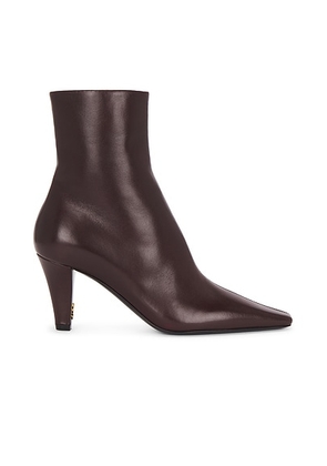 Saint Laurent Josie Boot in Marron Glace - Burgundy. Size 36.5 (also in ).