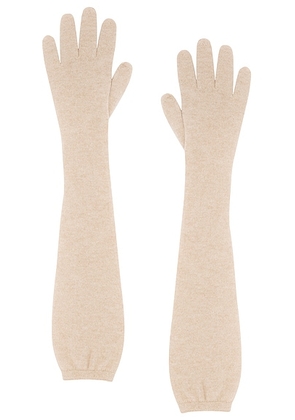 The Row Ivot Gloves in Gold Sand - Tan. Size all.