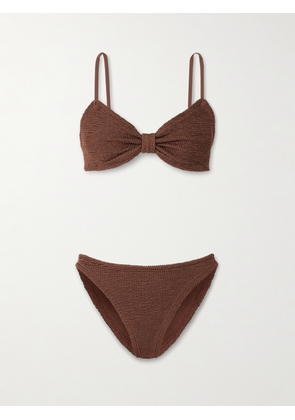 Hunza G - Alicia Seersucker Bikini - Brown - One size