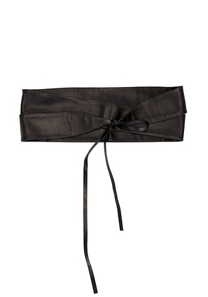 The Row Wide Wrap Belt in Black - Black. Size all.