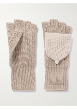 Guest In Residence - The Mitts Ribbed Cashmere Gloves - Brown - One size