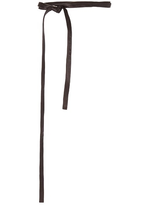The Row Thin Wrap Belt in Dark Brown - Brown. Size all.