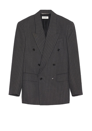 Saint Laurent Veste Sue Base in Anthracite Chine Cra - Grey. Size 46 (also in 50).