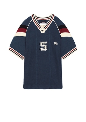 Rice nine ten Knitted Game Jersey in Blue - Navy. Size 2 (also in ).