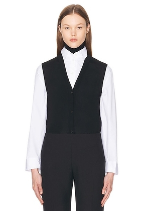 The Row Harrell Vest in Black - Black. Size M (also in L, XL, XS).
