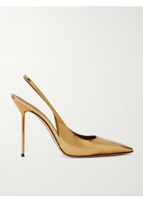 Paris Texas - Lidia Mirrored-leather Slingback Pumps - Metallic - IT36,IT36.5,IT37,IT37.5,IT38,IT38.5,IT39,IT40,IT40.5,IT41,IT41.5