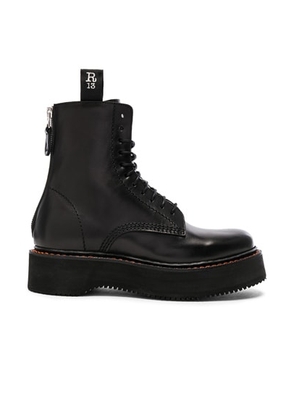 R13 Leather Boots in Black - Black. Size 35 (also in 40, 41).