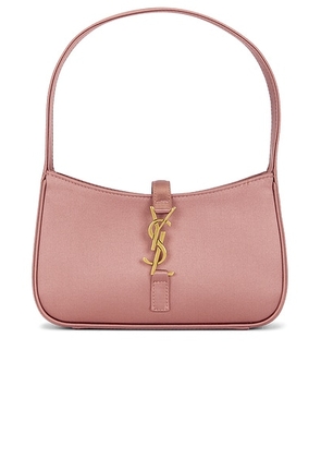 Saint Laurent Mini Le 5 A 7 Hobo Bag in Dragee - Rose. Size all.