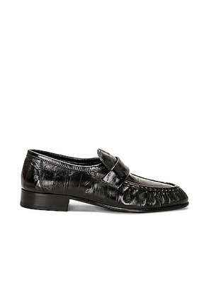 The Row Soft Loafer in Black - Black. Size 35.5 (also in 36).