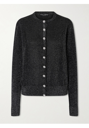 Dolce & Gabbana - Metallic Knitted Cardigan - Black - IT36,IT38,IT40,IT42,IT44,IT46,IT48