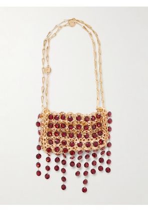 RABANNE - Crystal-embellished Chainmail Shoulder Bag - Red - One size