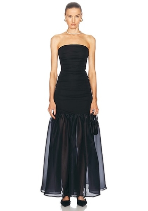 Staud Liya Dress in Black & Navy - Black. Size XS (also in L).