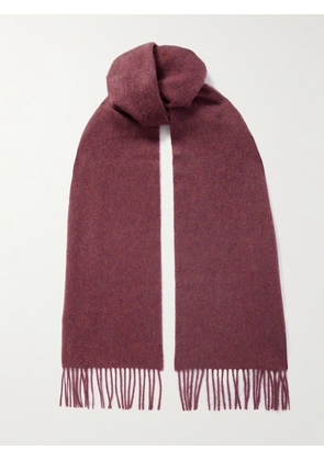 Johnstons of Elgin - Fringed Cashmere Scarf - Red - One size