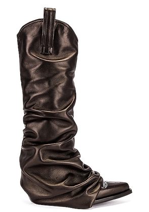 R13 Mid Cowboy Boot with Sleeve in Black Leather - Black. Size 36 (also in 37).